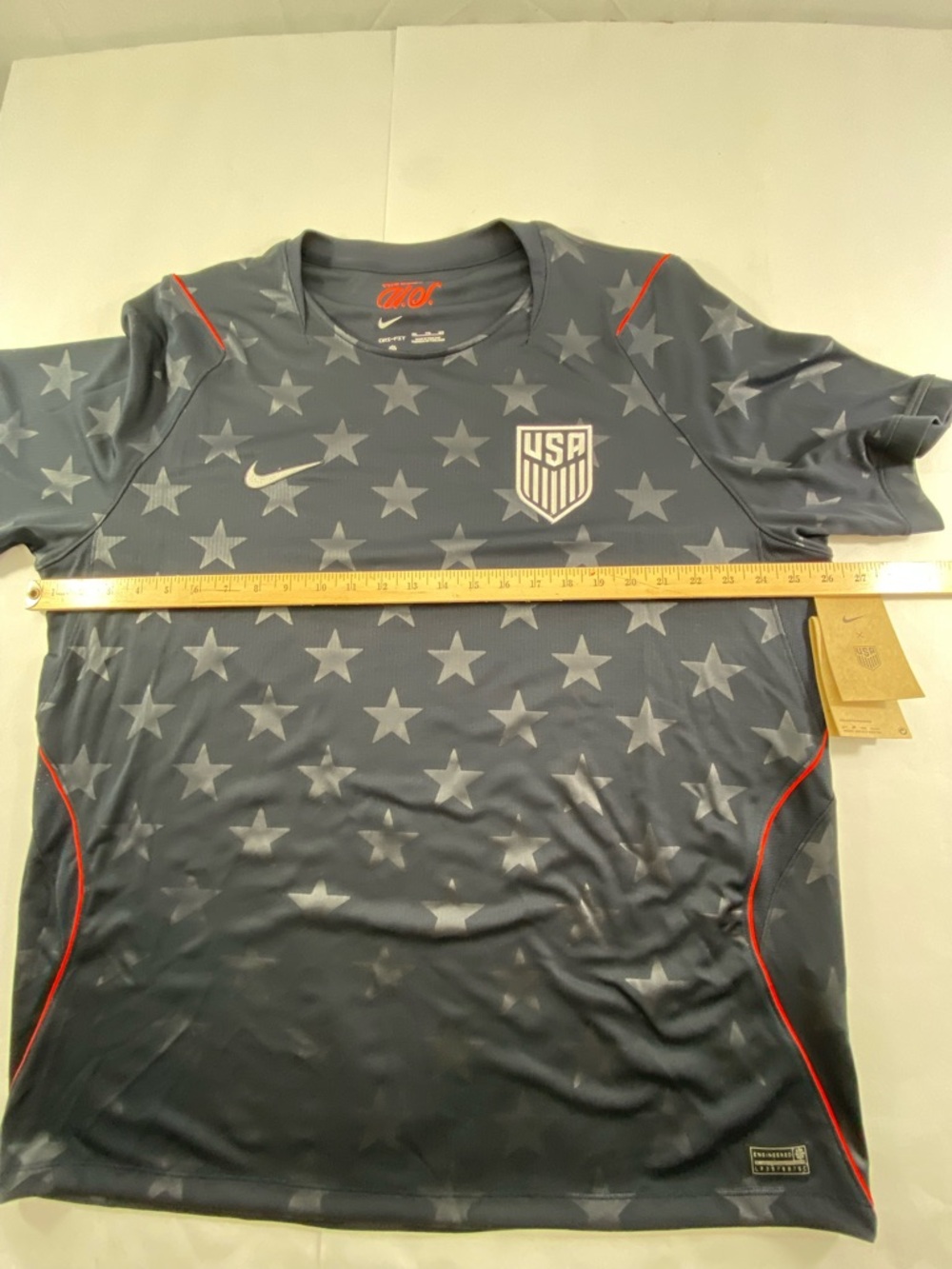 Nike USA Men’s Size 2XL Dri-Fit Performance Jersey Black With Charcoal Stars NWT - Picture 14 of 16